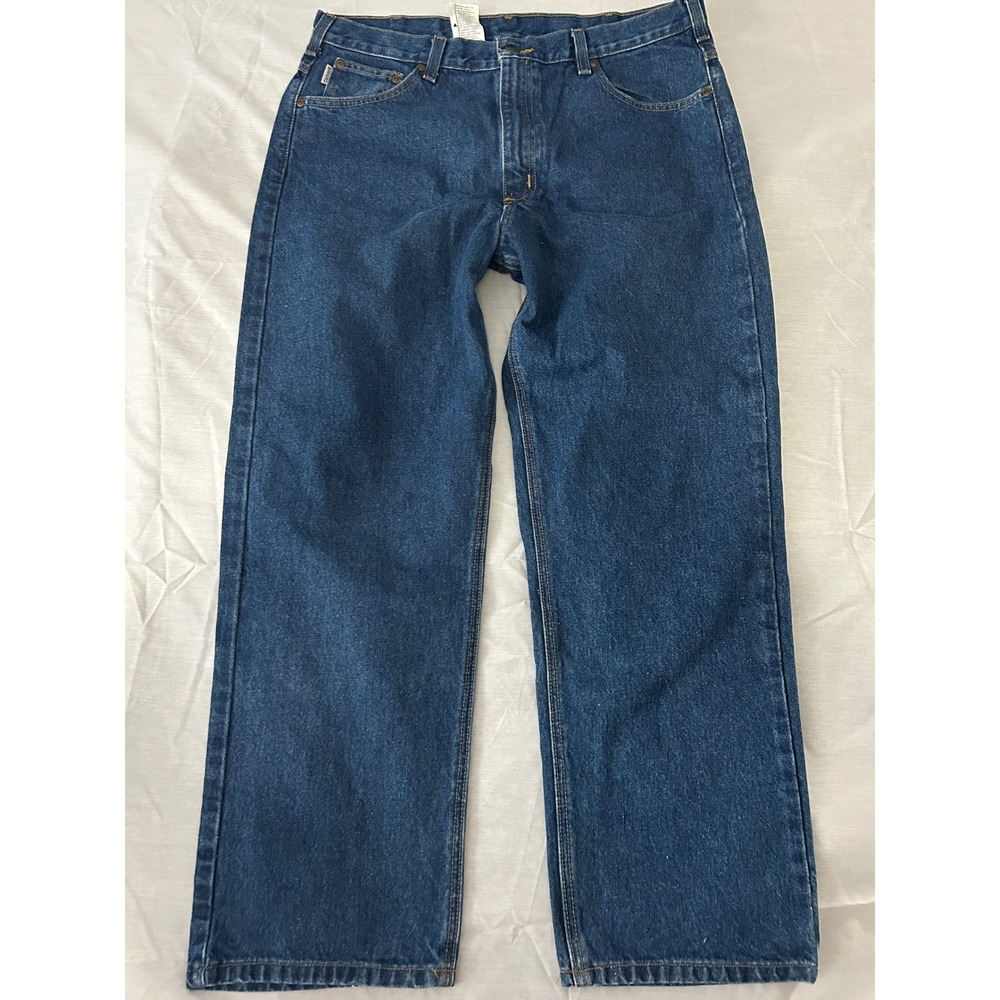 Carhartt B160 DST Mens Relaxed‎ Fit Straight Leg Denim Jeans Blue 38x30